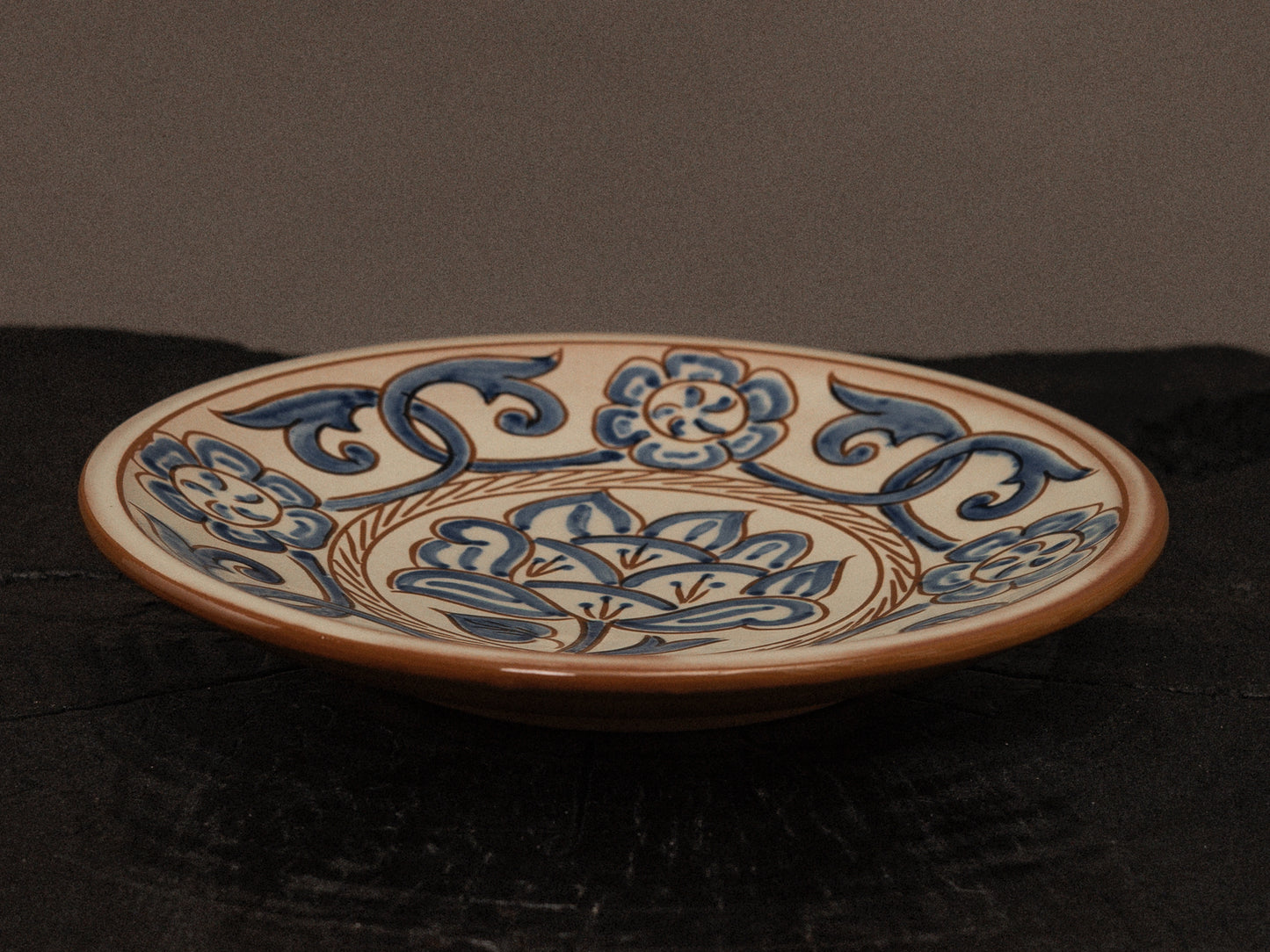 Ceramic Plate With Floral Motif
