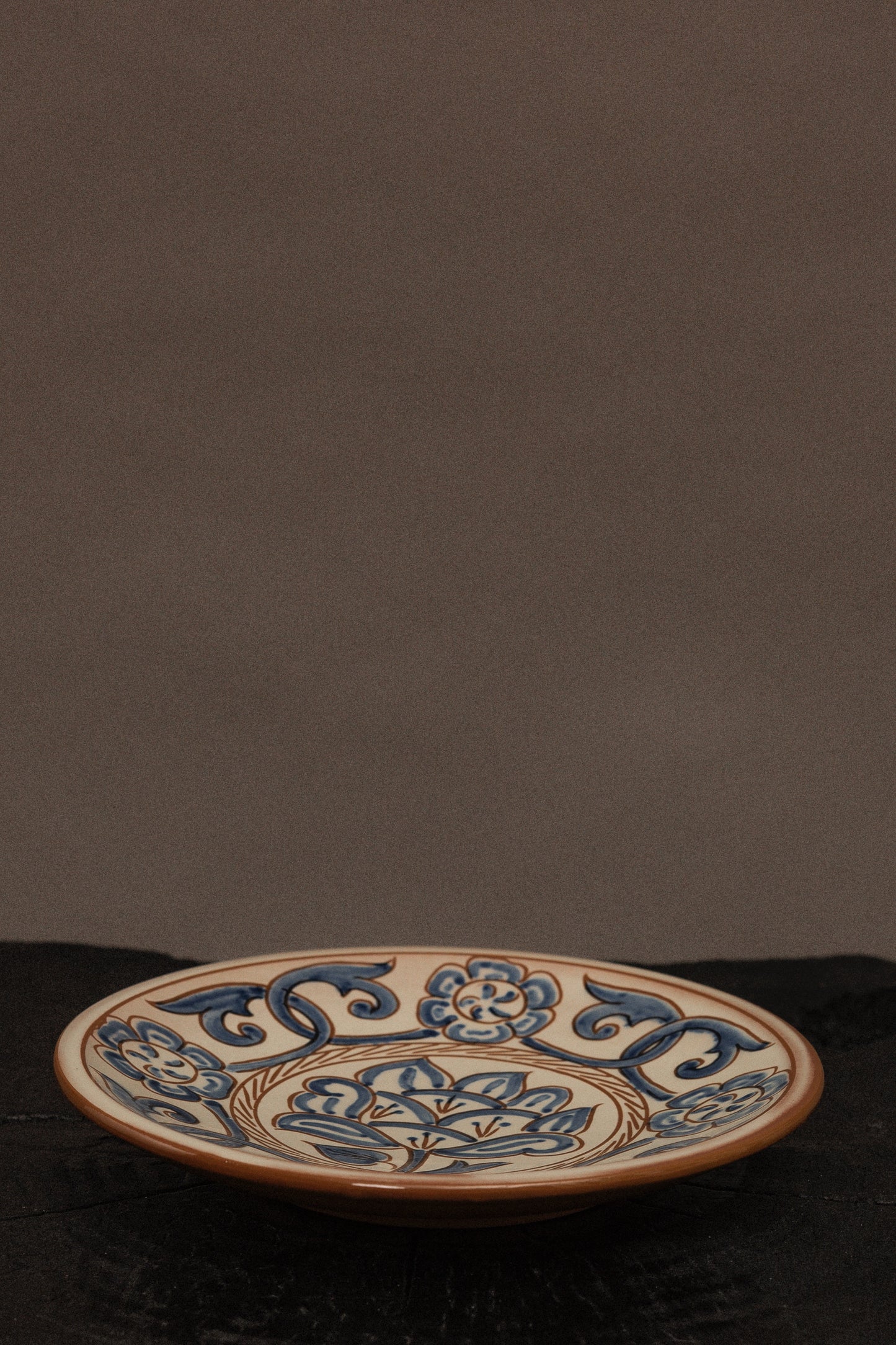 Ceramic Plate With Floral Motif