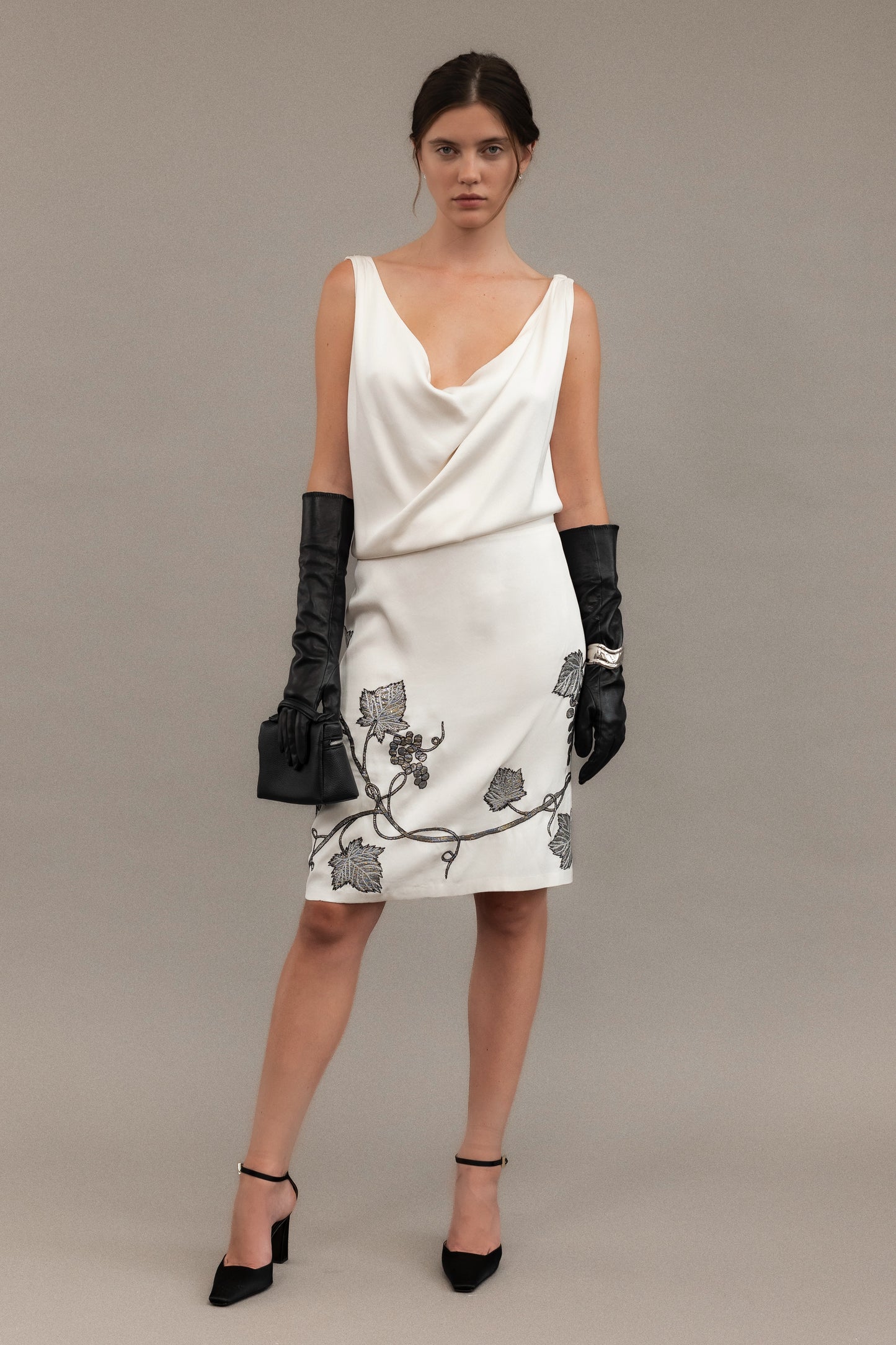 2007 Alexander McQueen Embroidered Silk Dress