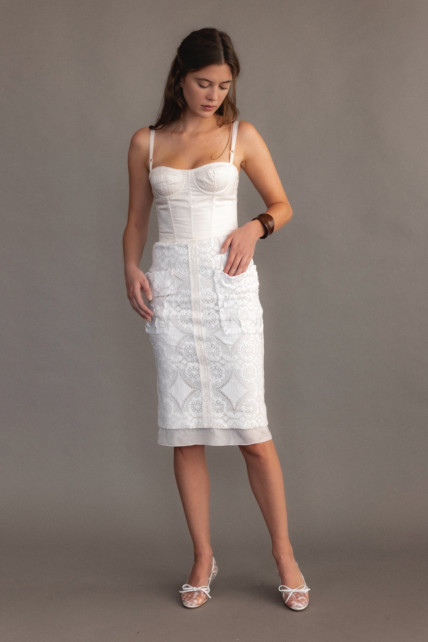 Dolce & Gabbana Crochet Eyelet Cocktail Dress