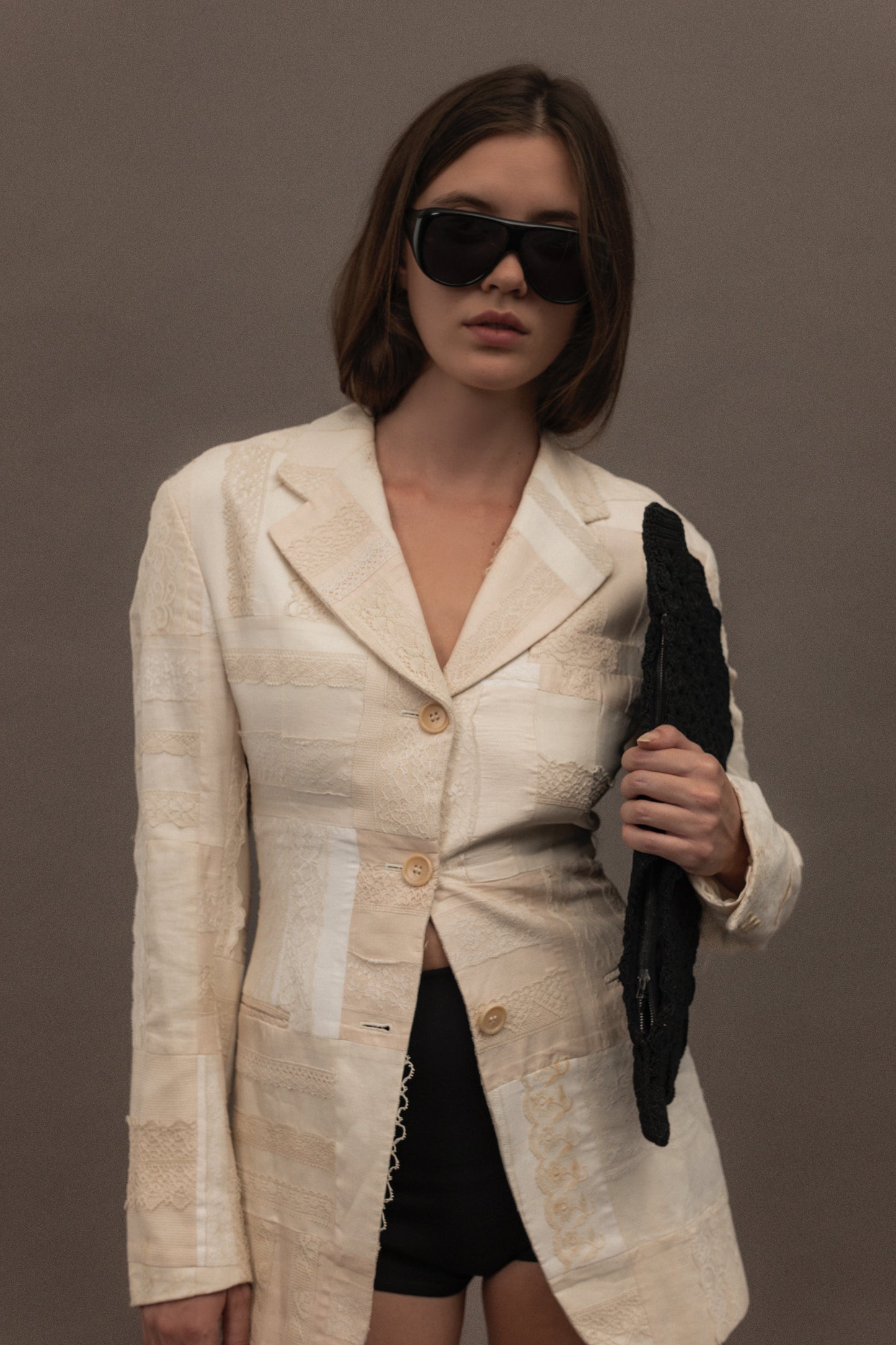 Dolce & Gabbana Ivory Patchwork Blazer