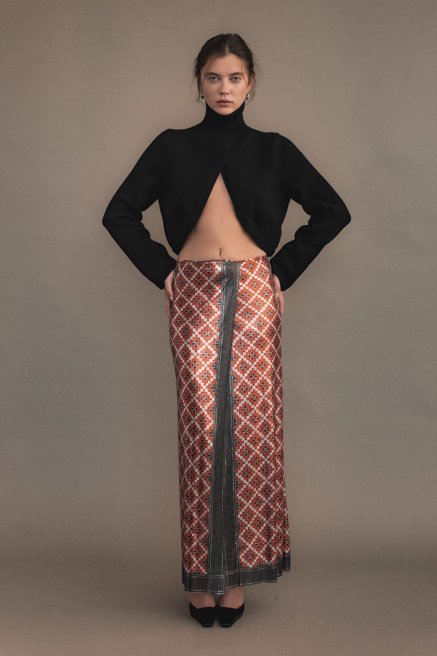 Paco Rabanne Mosaic Tile Patterned Chainmail Skirt