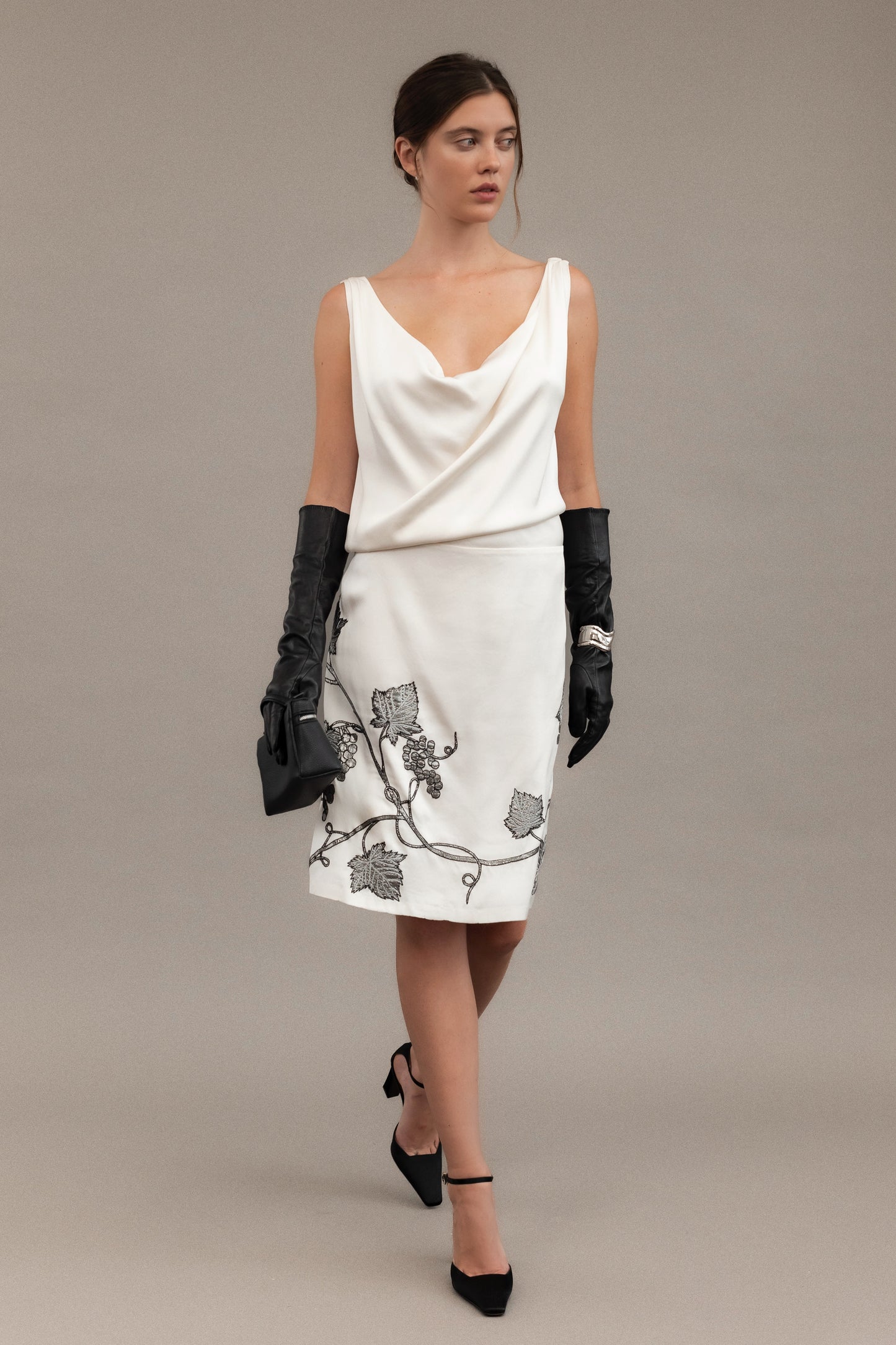 2007 Alexander McQueen Embroidered Silk Dress