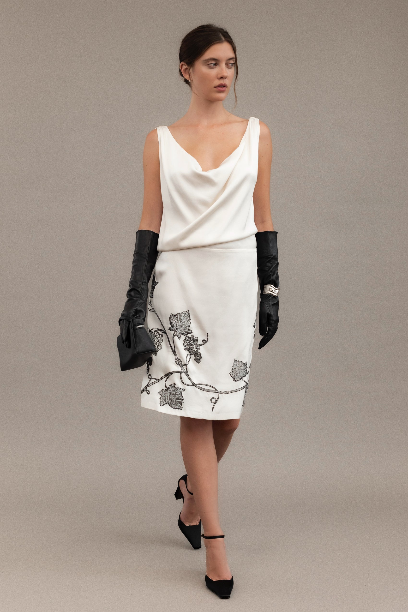 2007 Alexander McQueen Embroidered Silk Dress