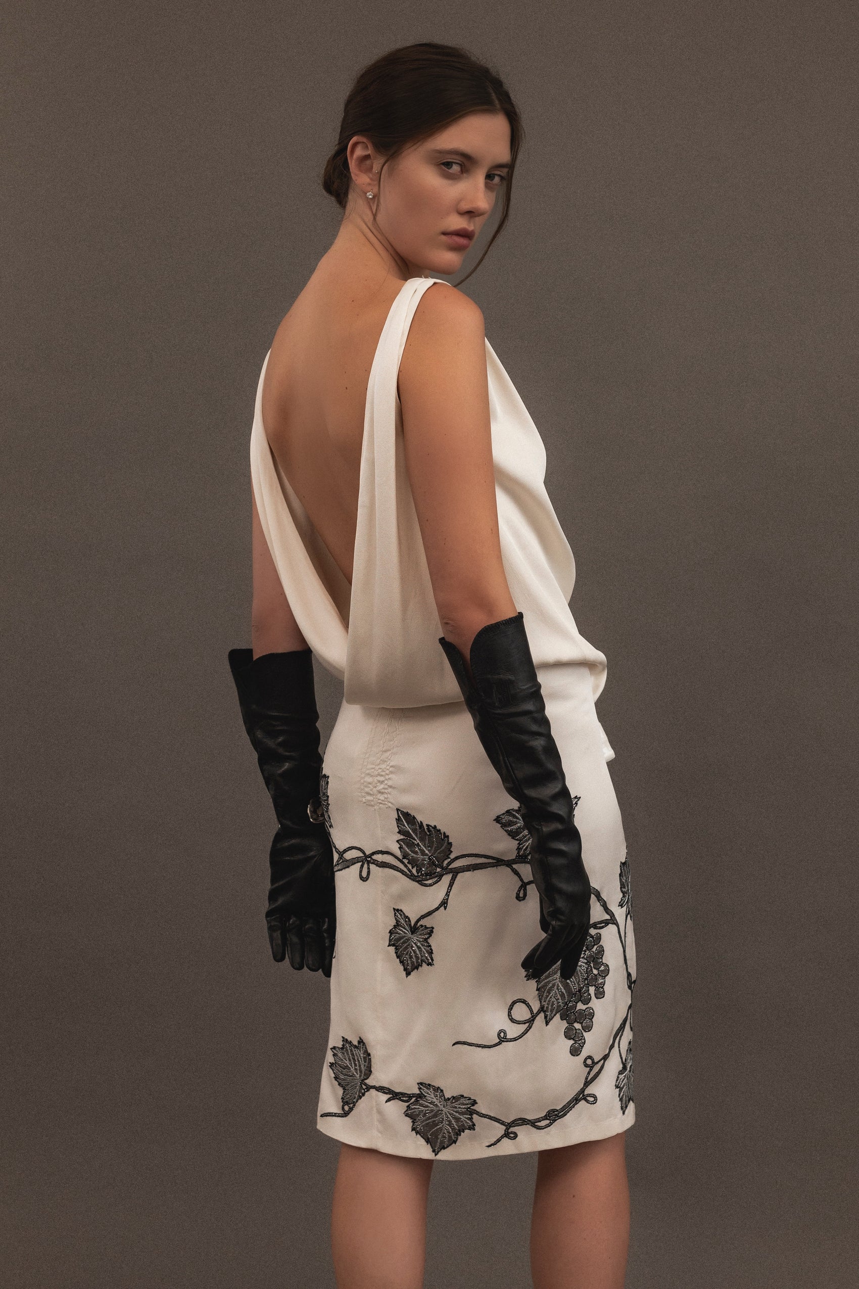 2007 Alexander McQueen Embroidered Silk Dress