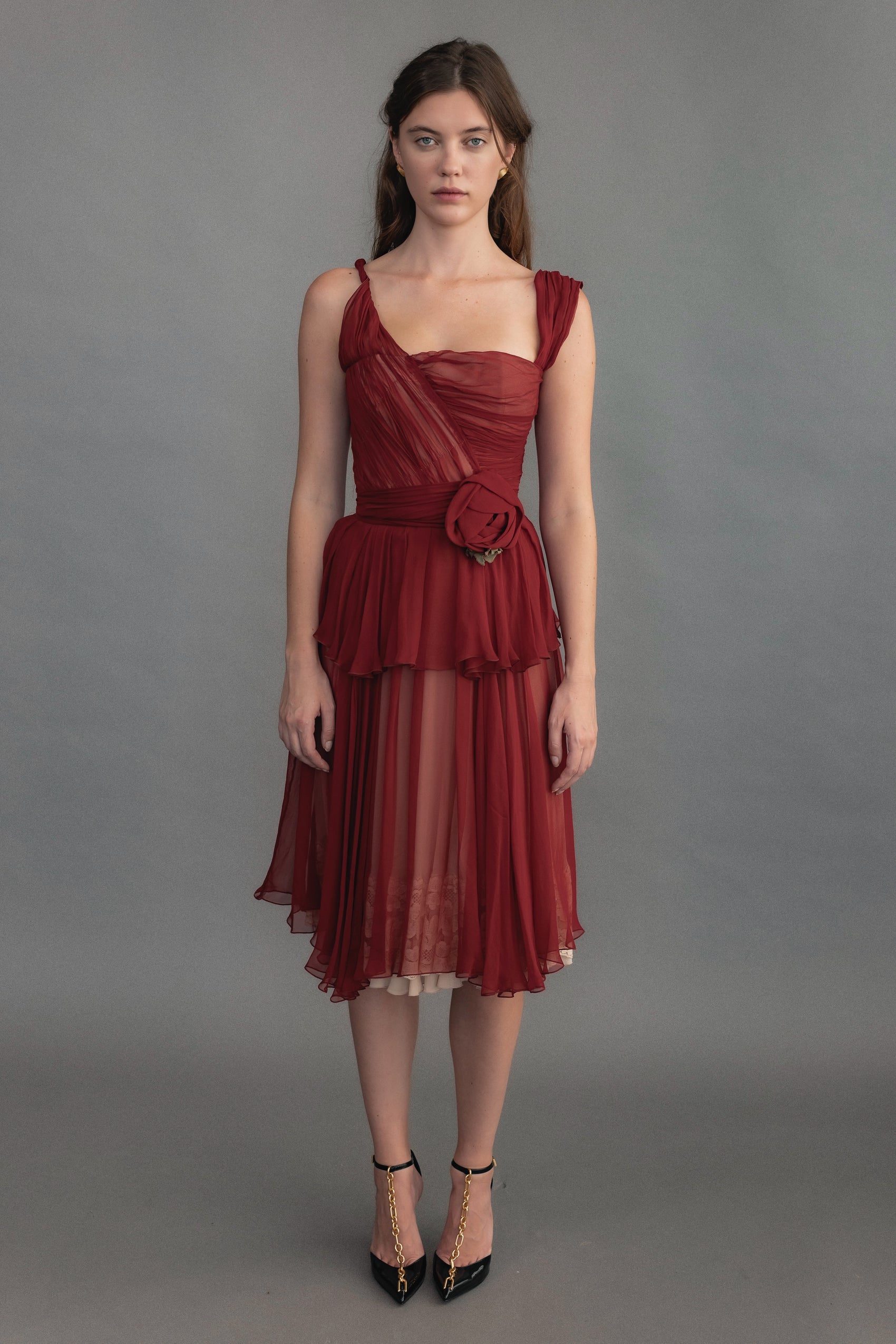 Late 90's Dolce & Gabbana Merlot Cocktail Dress