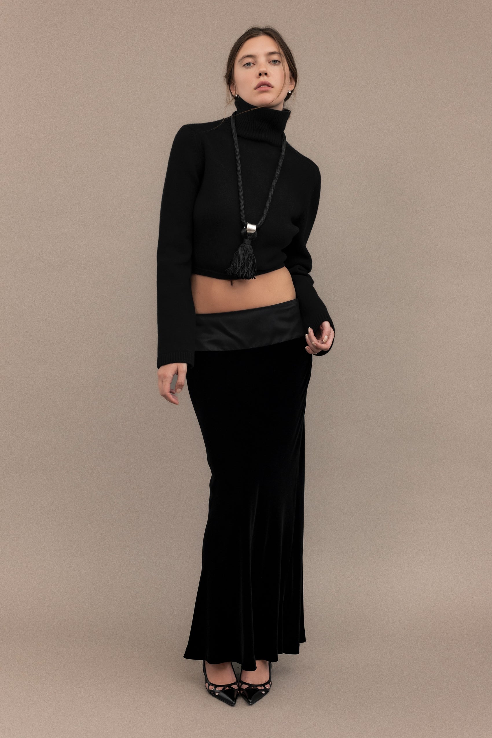 90's Ralph Lauren Velvet Evening Skirt