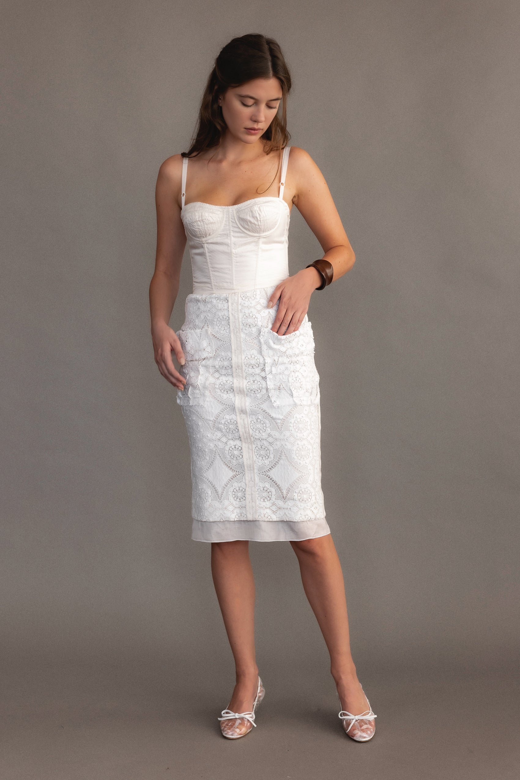 Dolce & Gabbana Crochet Eyelet Cocktail Dress