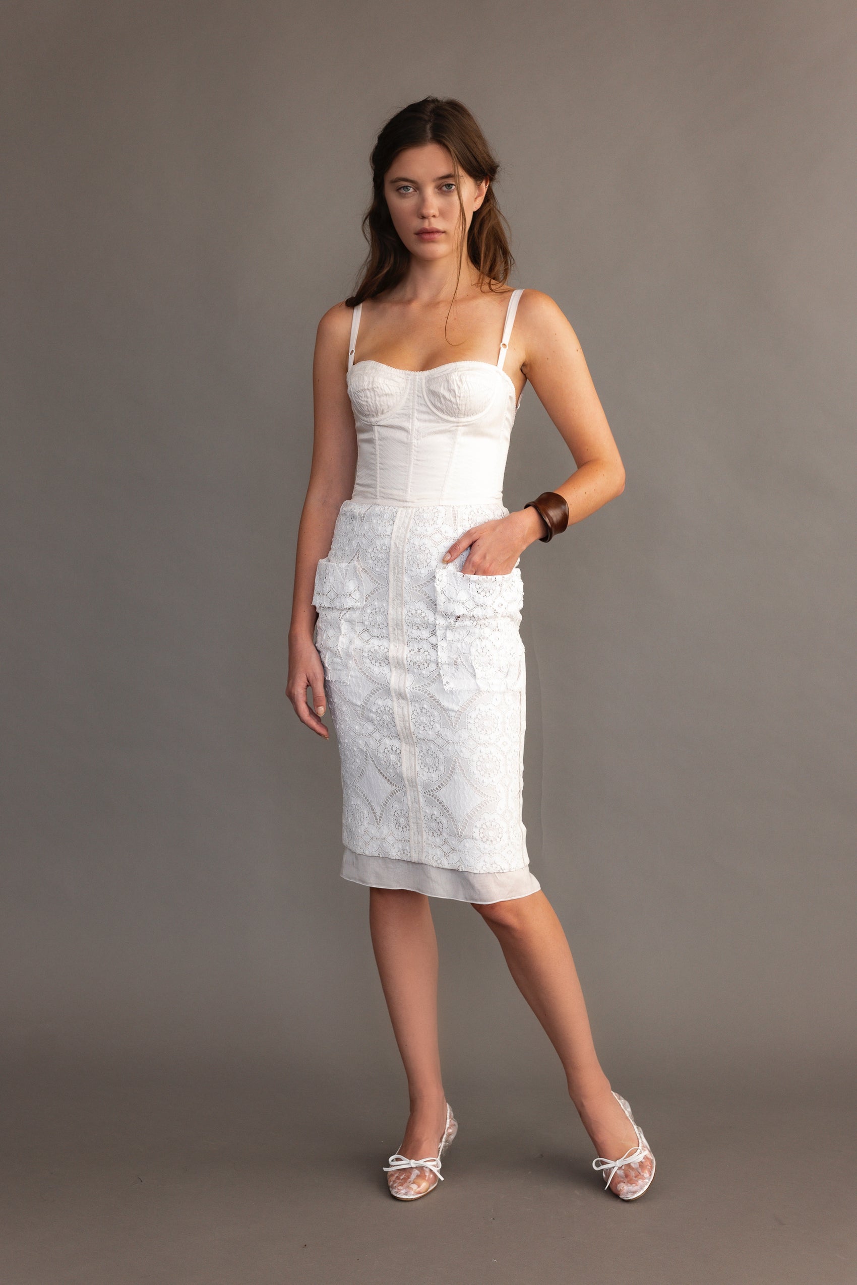 Dolce & Gabbana Crochet Eyelet Cocktail Dress