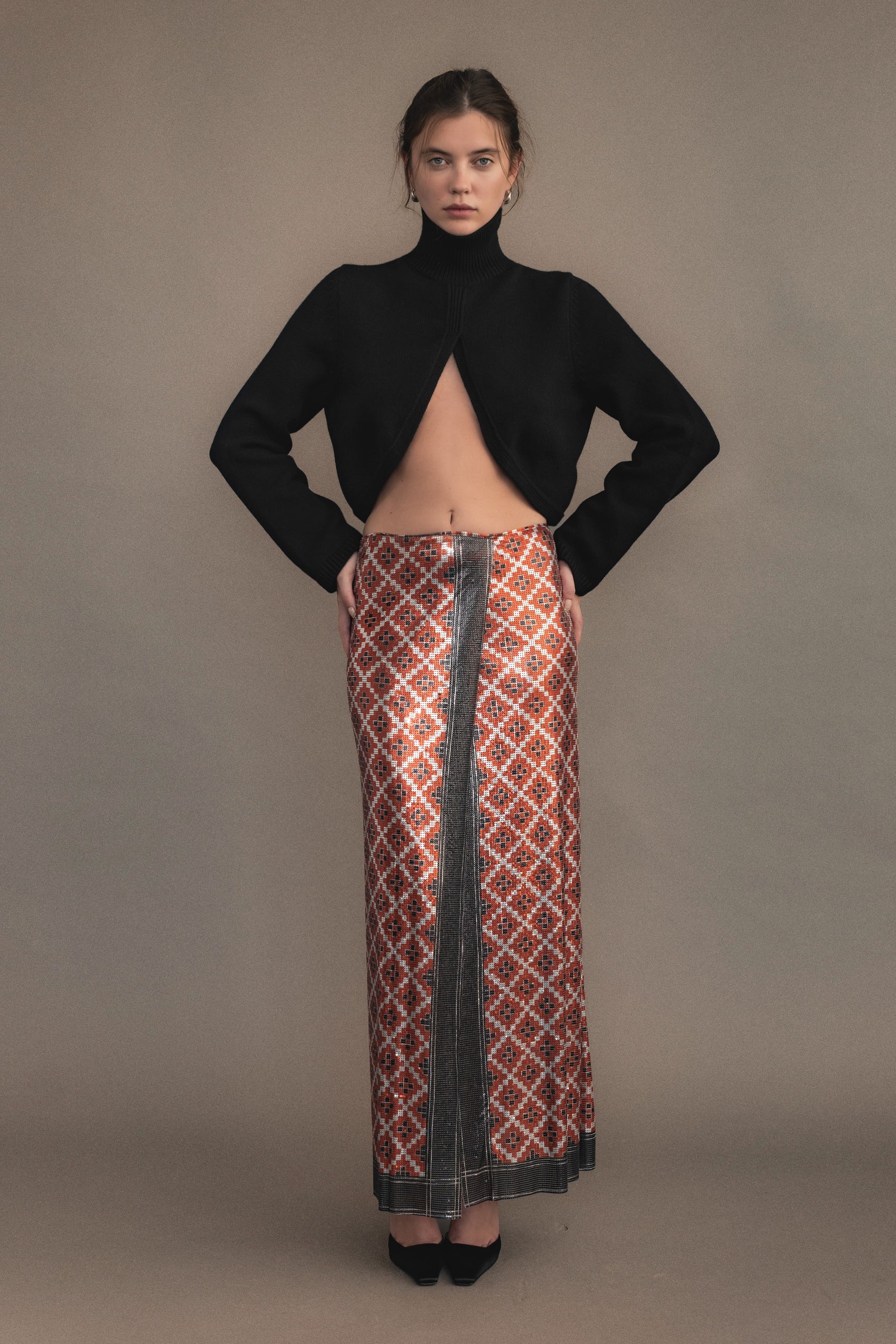 Paco Rabanne Mosaic Tile Patterned Chainmail Skirt