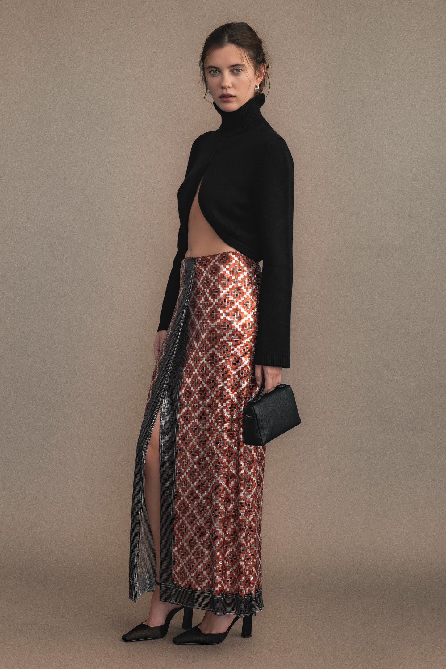 Paco Rabanne Mosaic Tile Patterned Chainmail Skirt