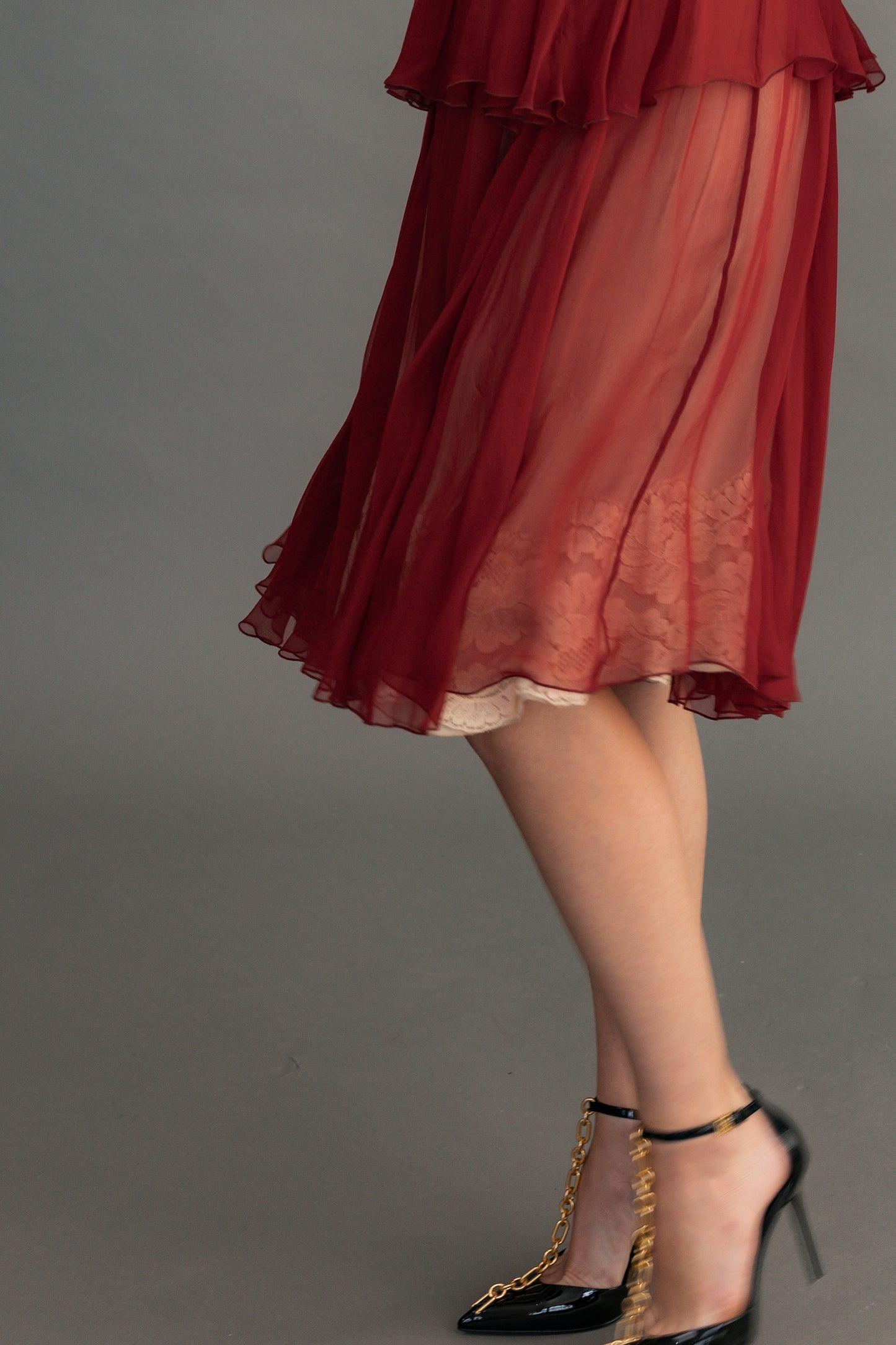 Late 90's Dolce & Gabbana Merlot Cocktail Dress