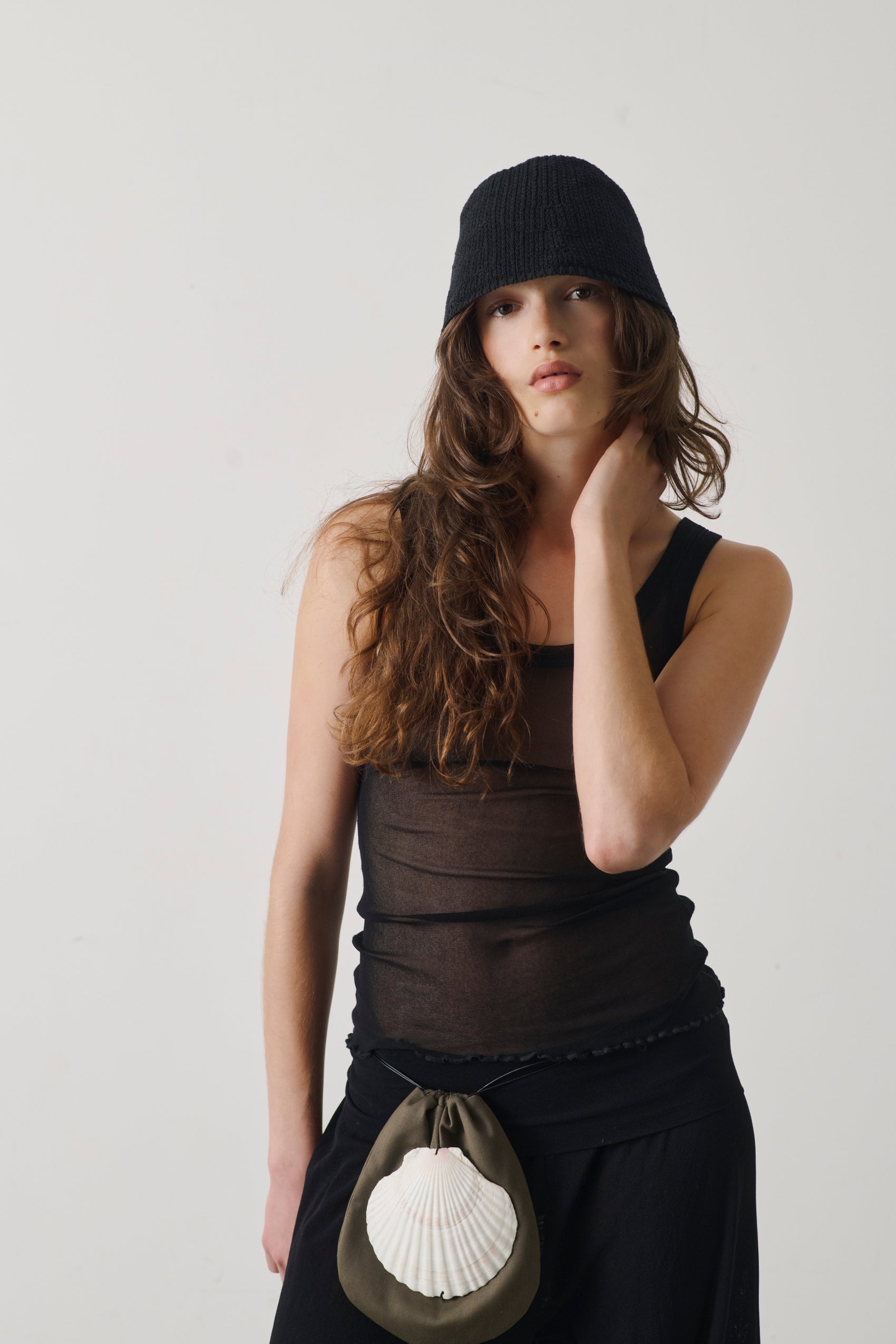 Vintage 90s Jean Paul Gaultier JPG Fuzzi Sheer Mesh Tank Top