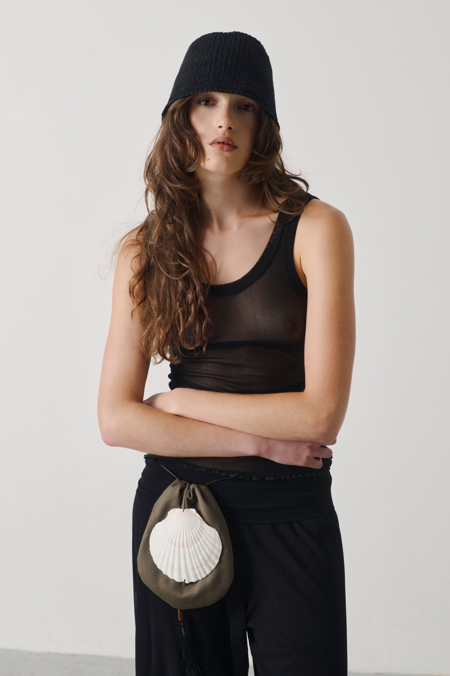 Vintage 90s Jean Paul Gaultier JPG Fuzzi Sheer Mesh Tank Top
