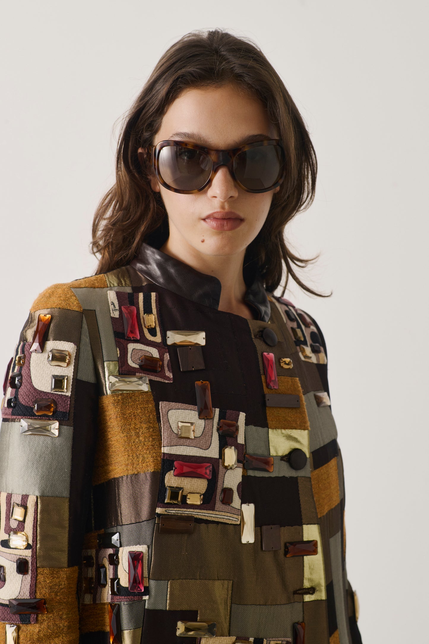 Vintage 2000s Emilio Pucci Patchwork Peacoat