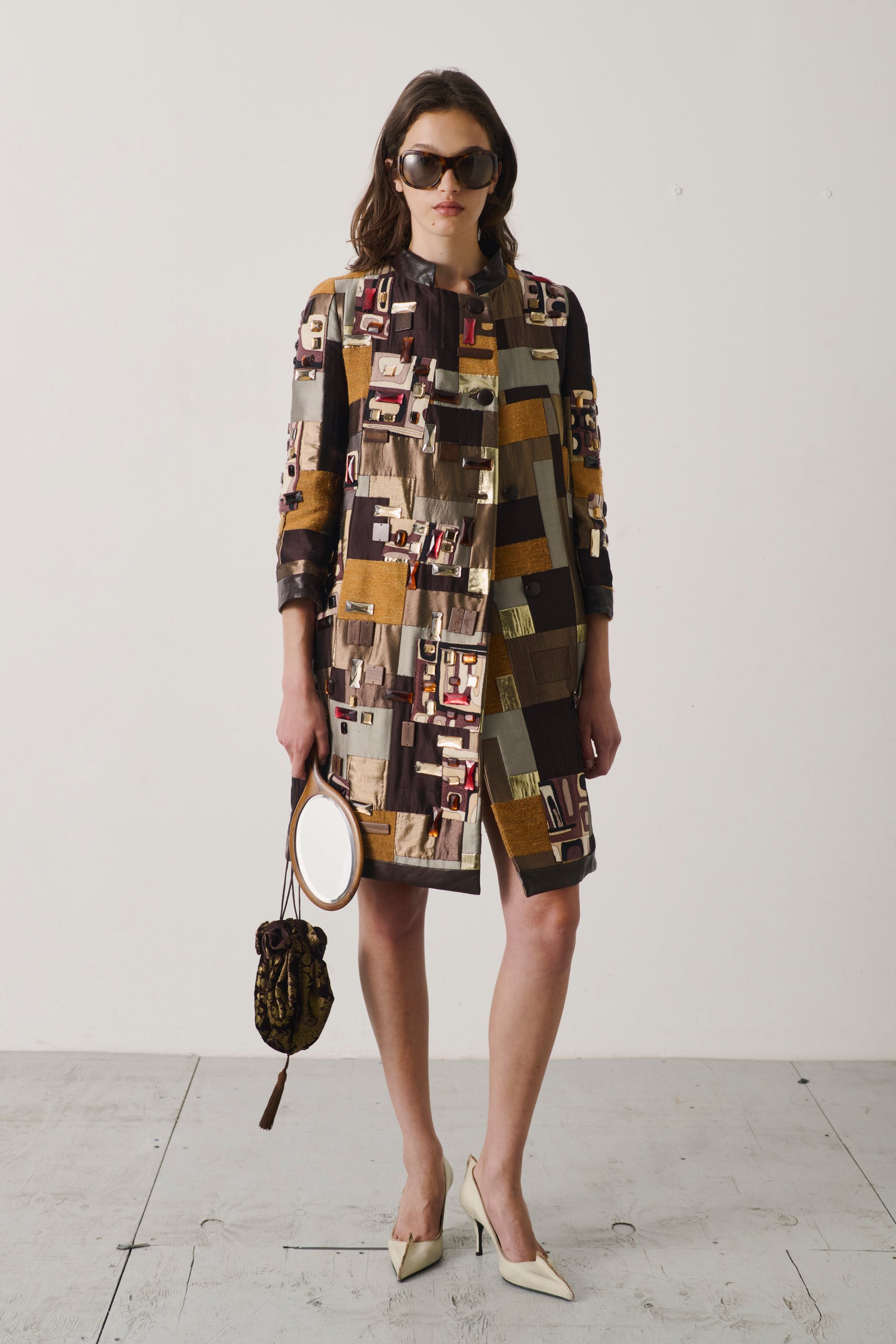 Vintage 2000s Emilio Pucci Patchwork Peacoat