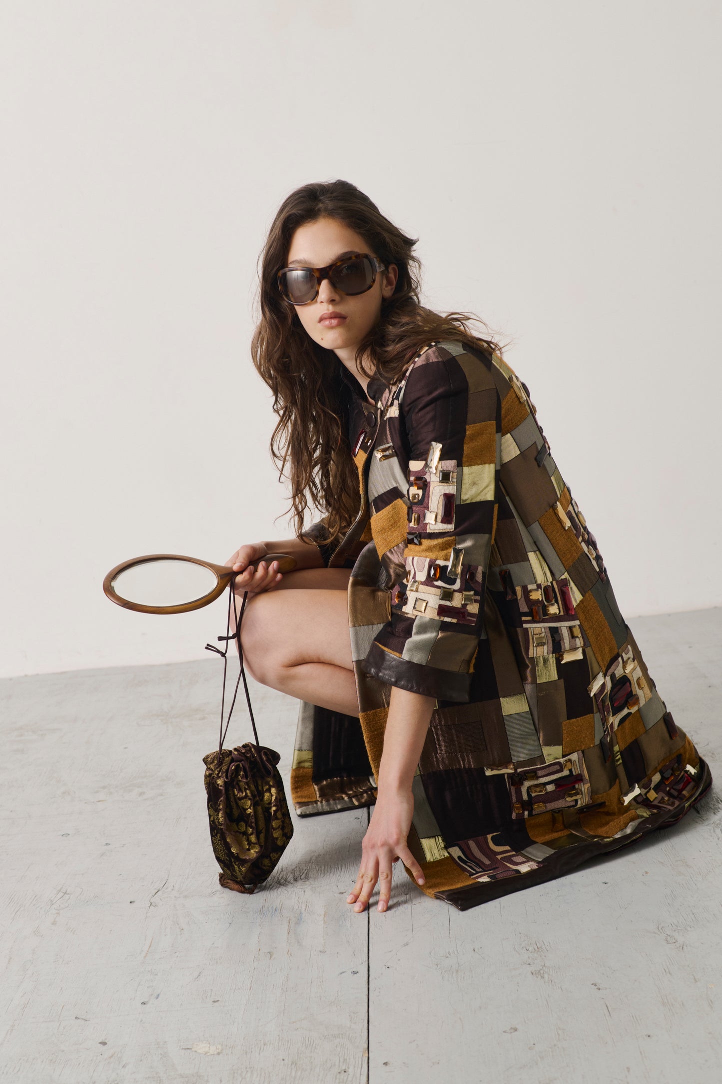 Vintage 2000s Emilio Pucci Patchwork Peacoat