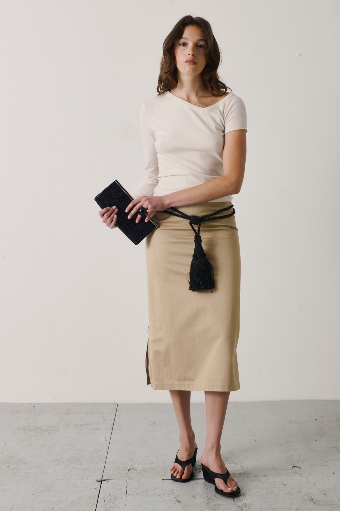 Vintage Alaïa Sculpted Zip Midi Skirt