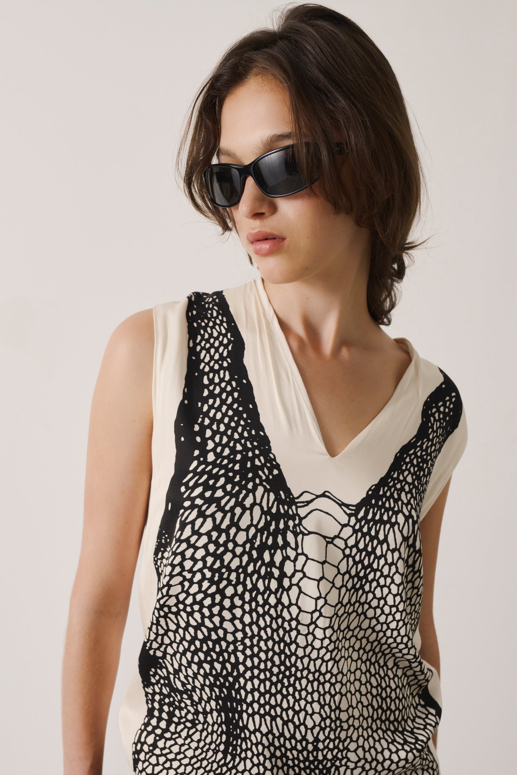 Sportmax Printed Silk Illusion Maxi Dress