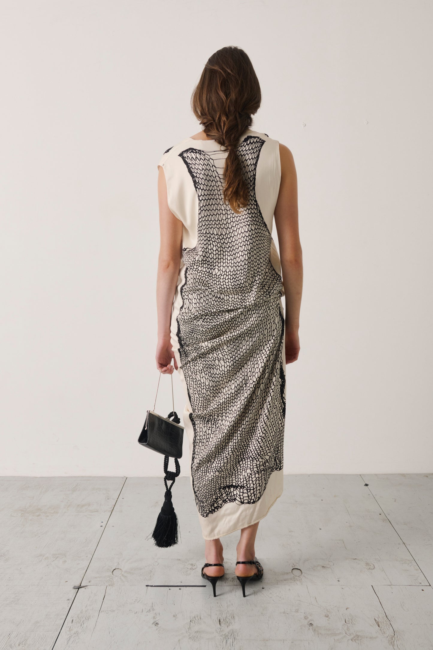 Sportmax Printed Silk Illusion Maxi Dress