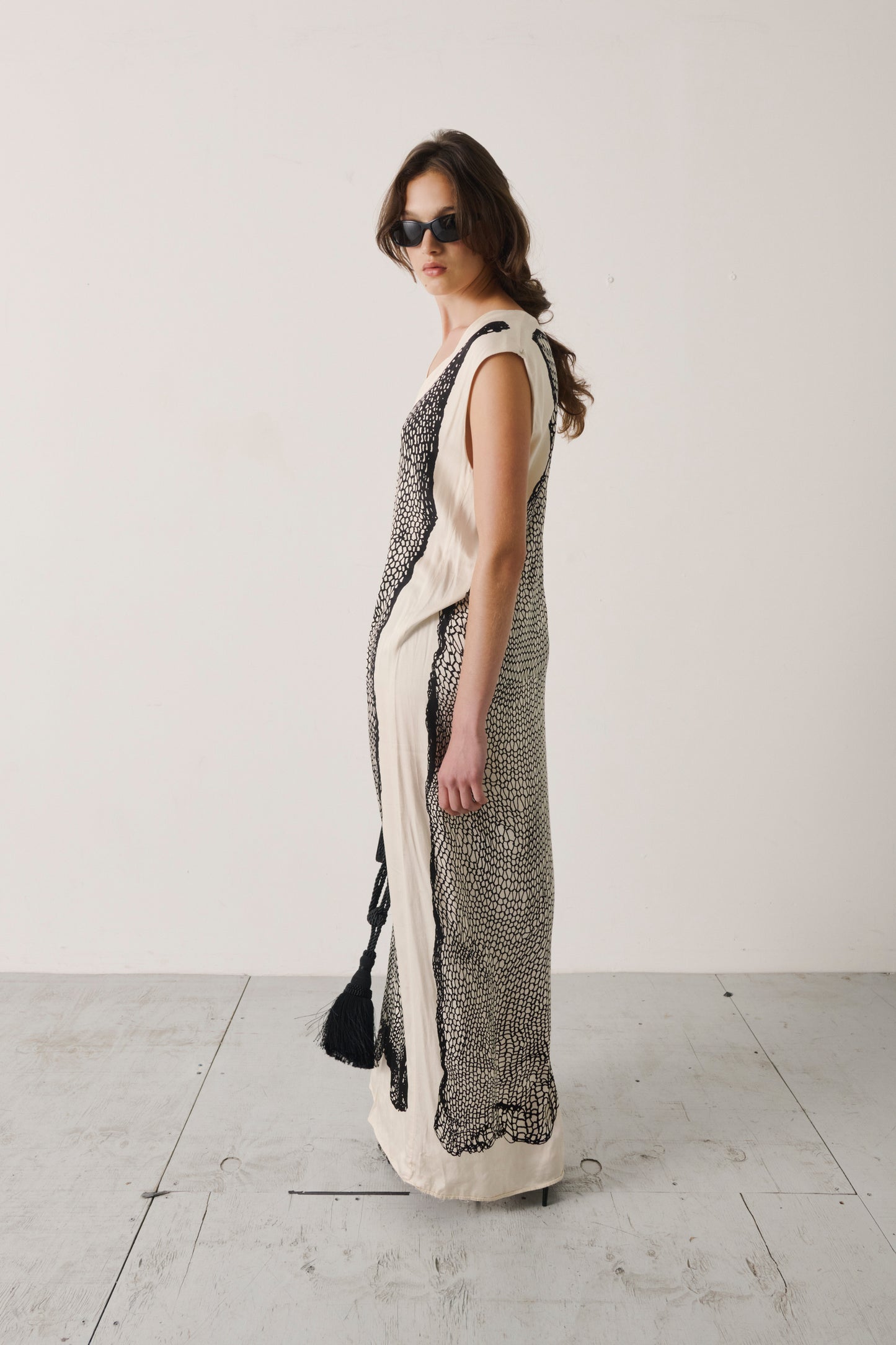 Sportmax Printed Silk Illusion Maxi Dress