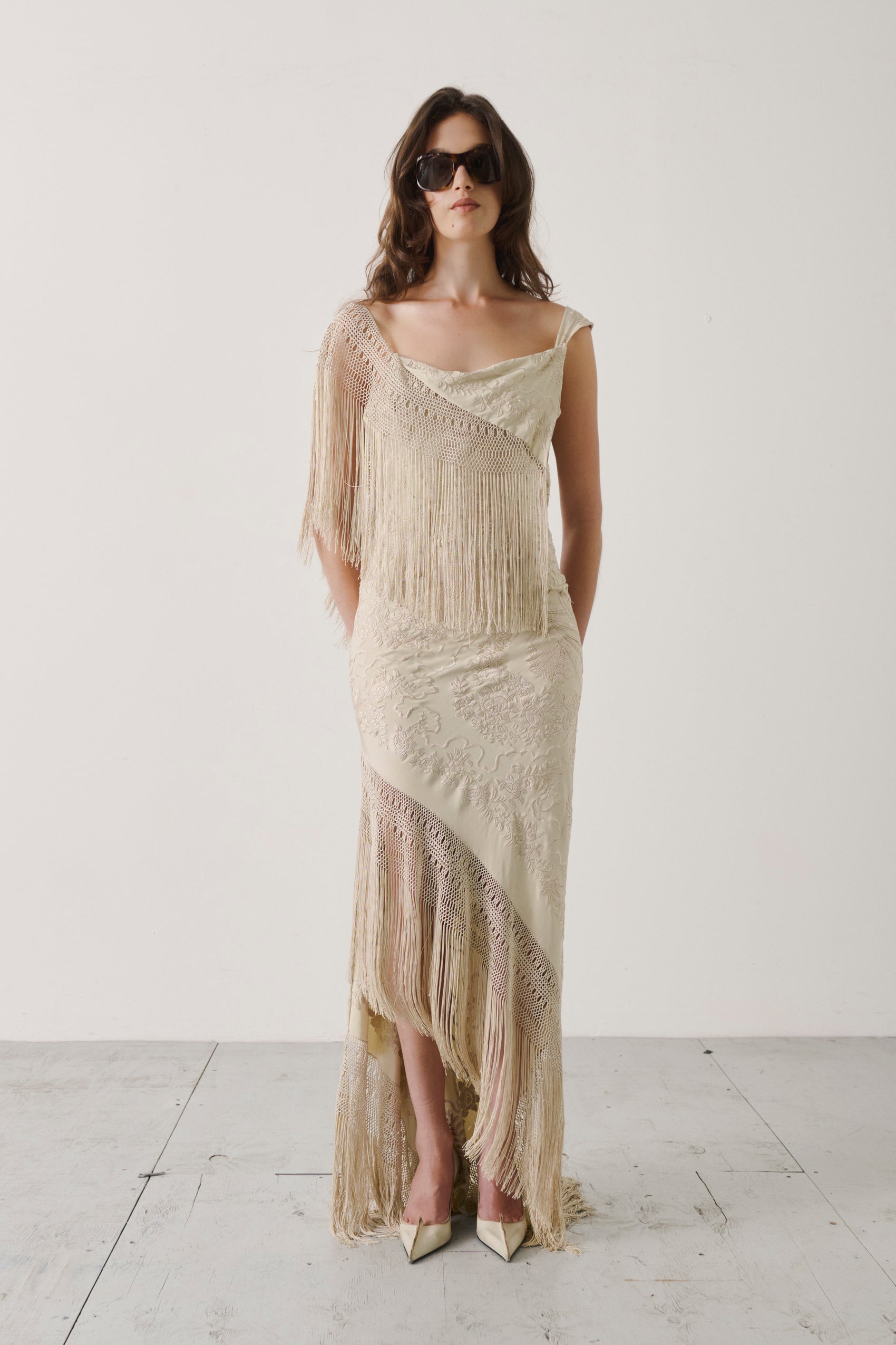 Vintage Piano Shawl Gown