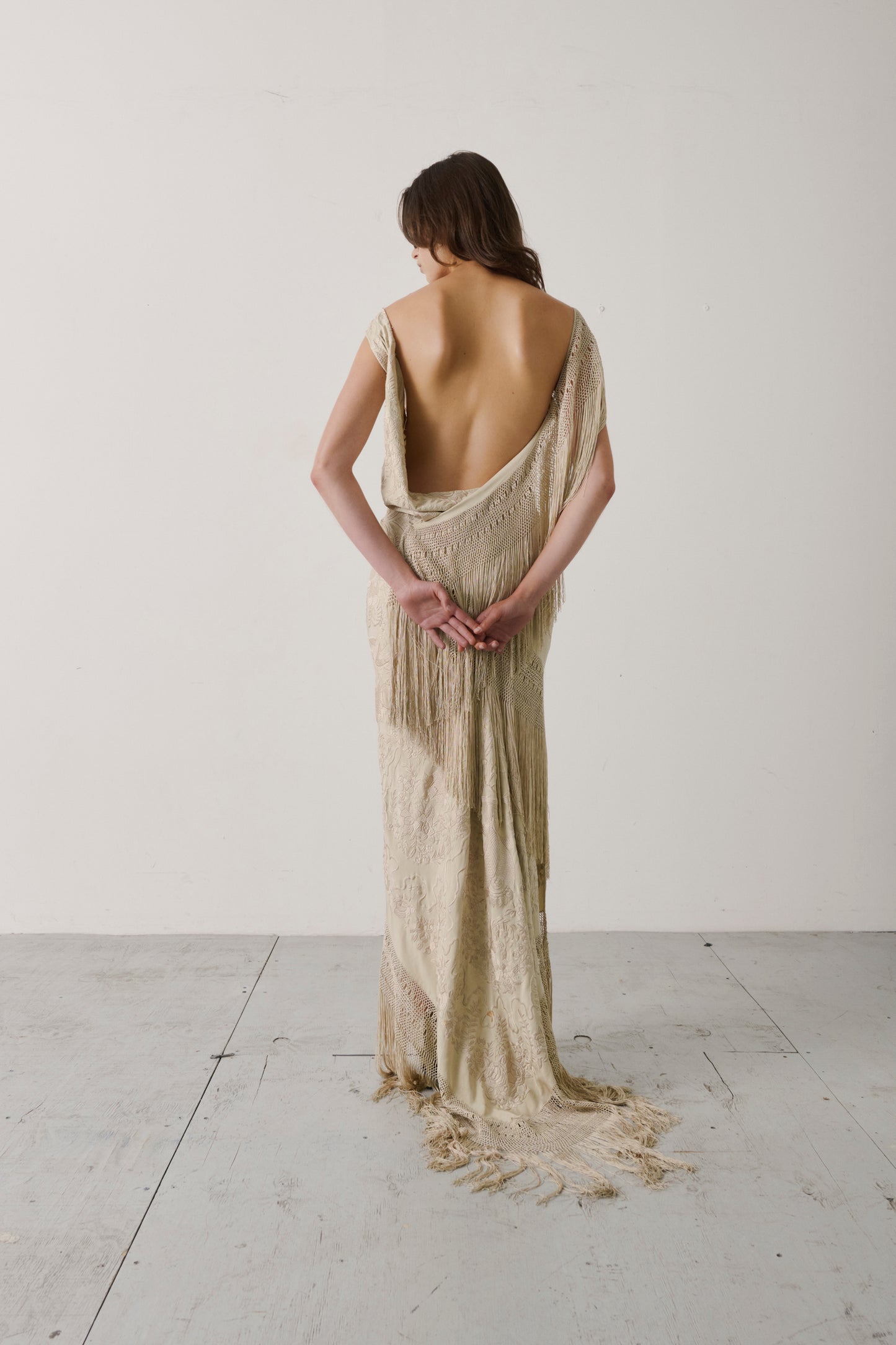 Vintage Piano Shawl Gown