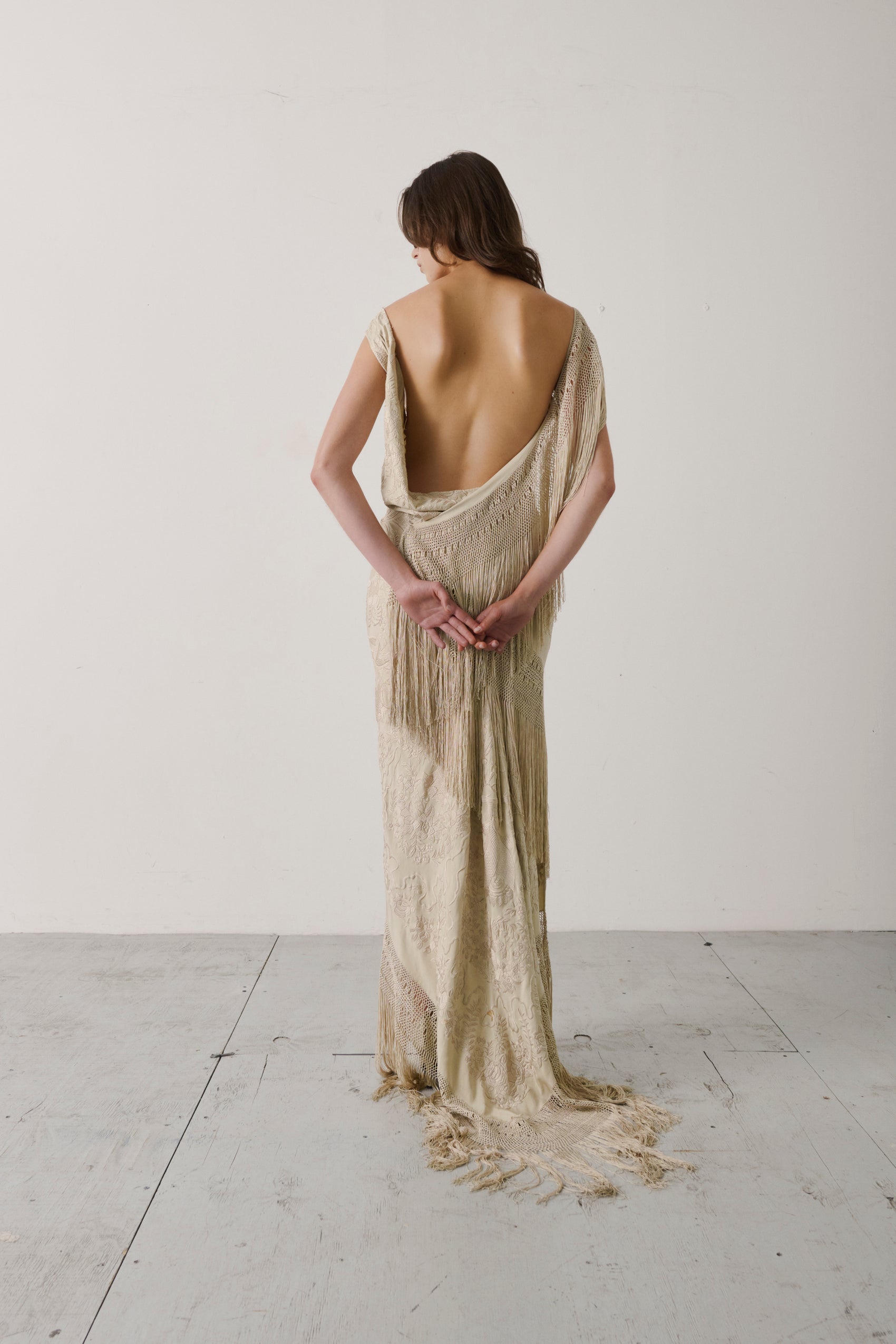 Vintage Piano Shawl Gown