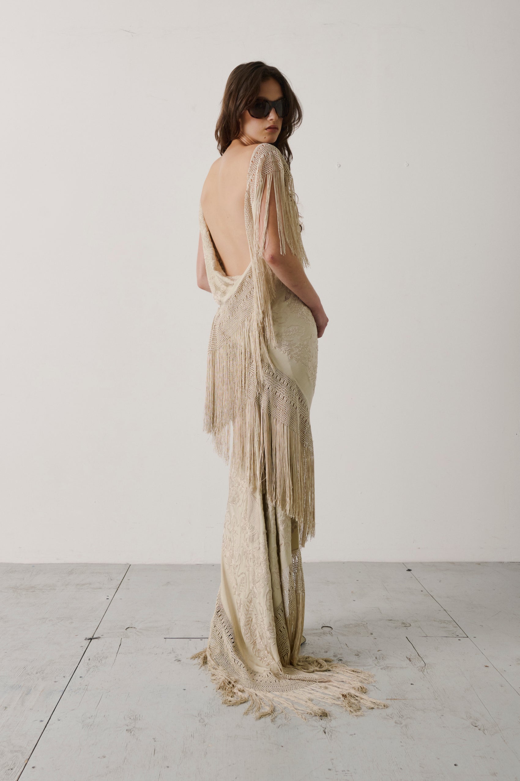 Vintage Piano Shawl Gown