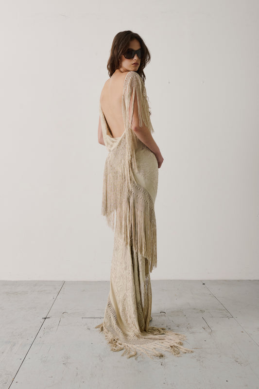 Vintage Piano Shawl Gown