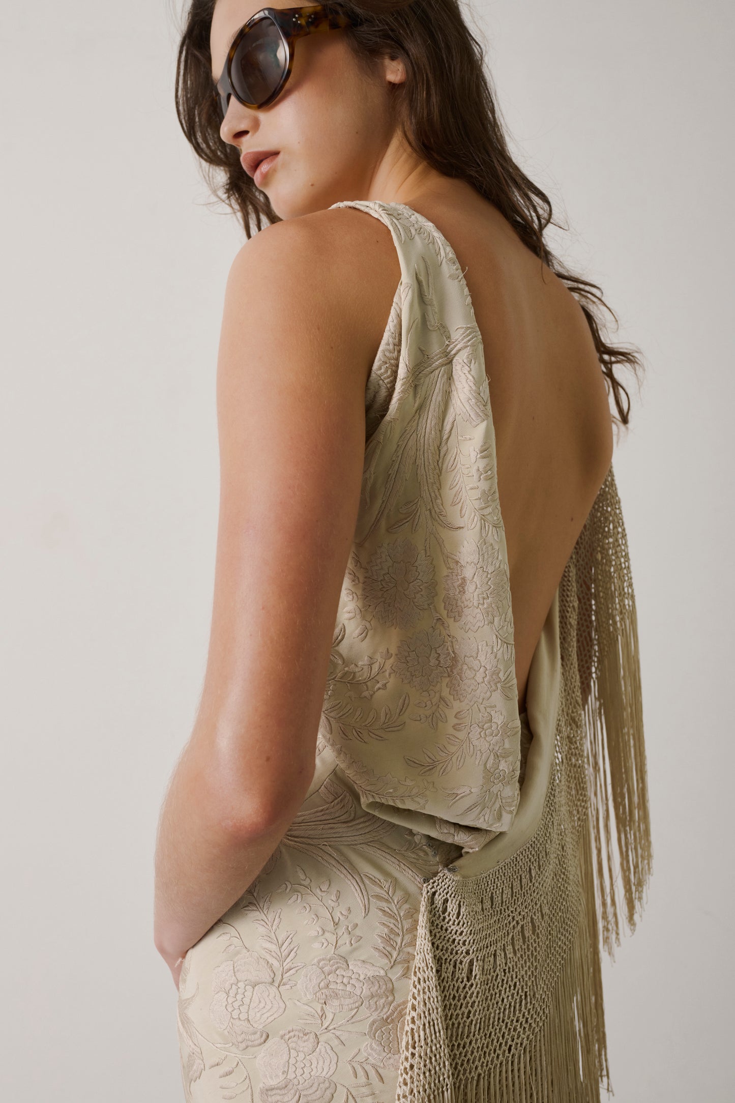 Vintage Piano Shawl Gown