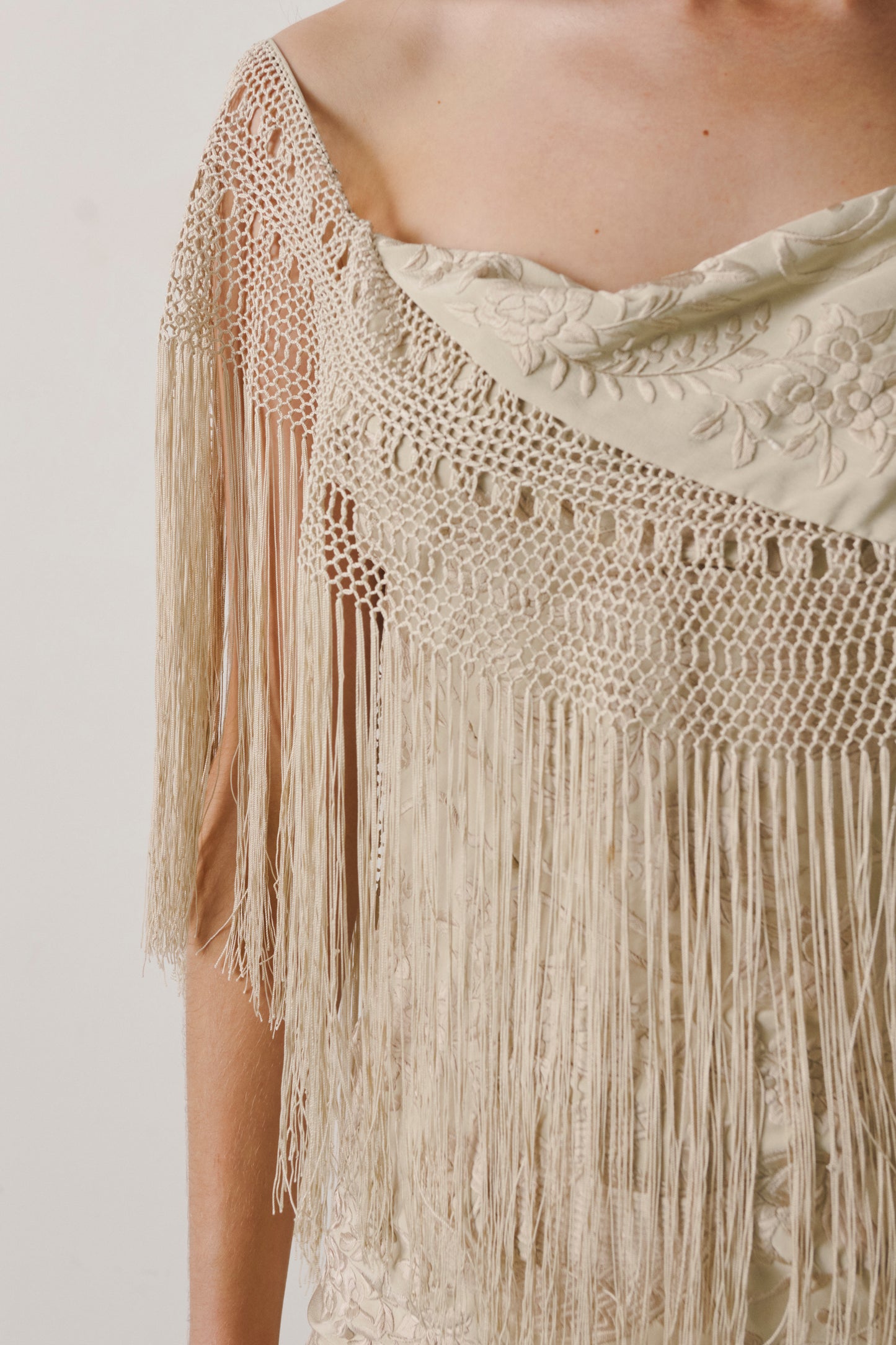 Vintage Piano Shawl Gown