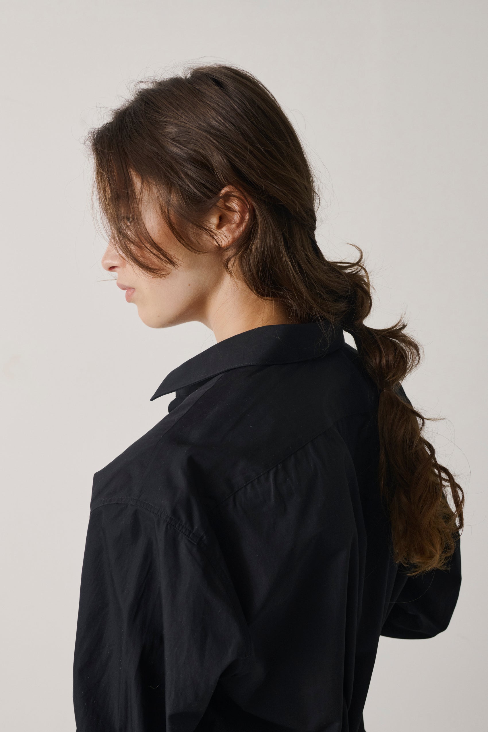 Vintage Saint Laurent “Uniform” Black Poplin Shirt