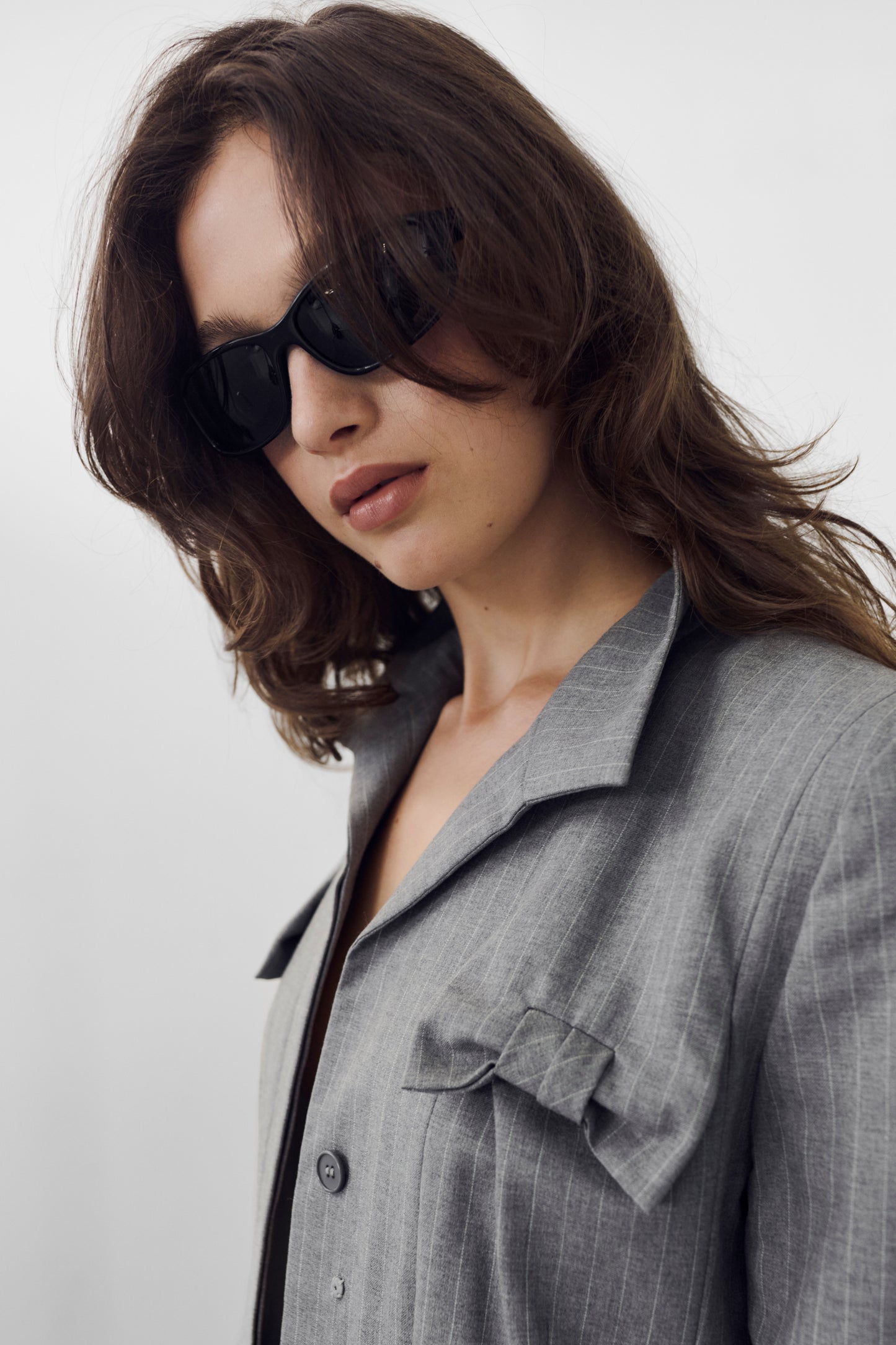Givenchy Vintage Pinstripe Bow-Detail Jacket & Matching Skirt Set
