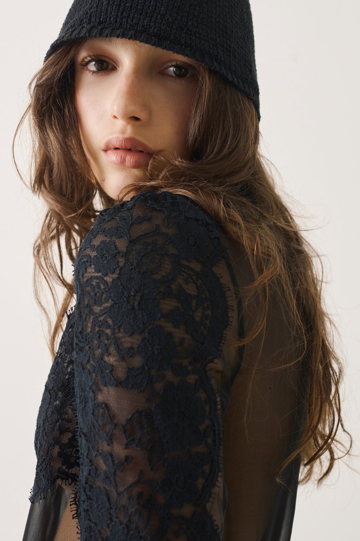Vintage Valentino Sheer Lace Illusion Blouse