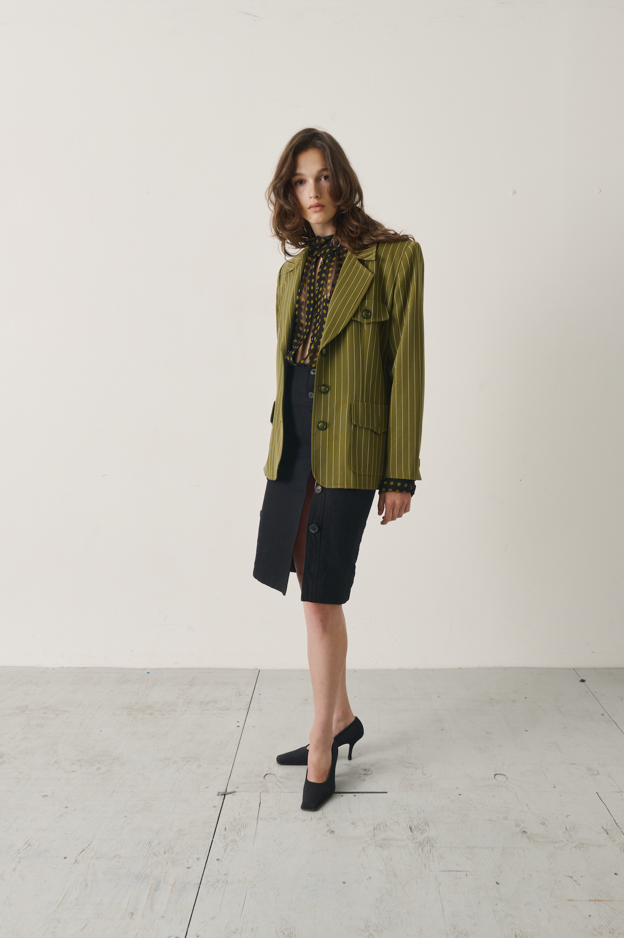 Vintage Yves Saint Laurent Safari Pinstripe Blazer