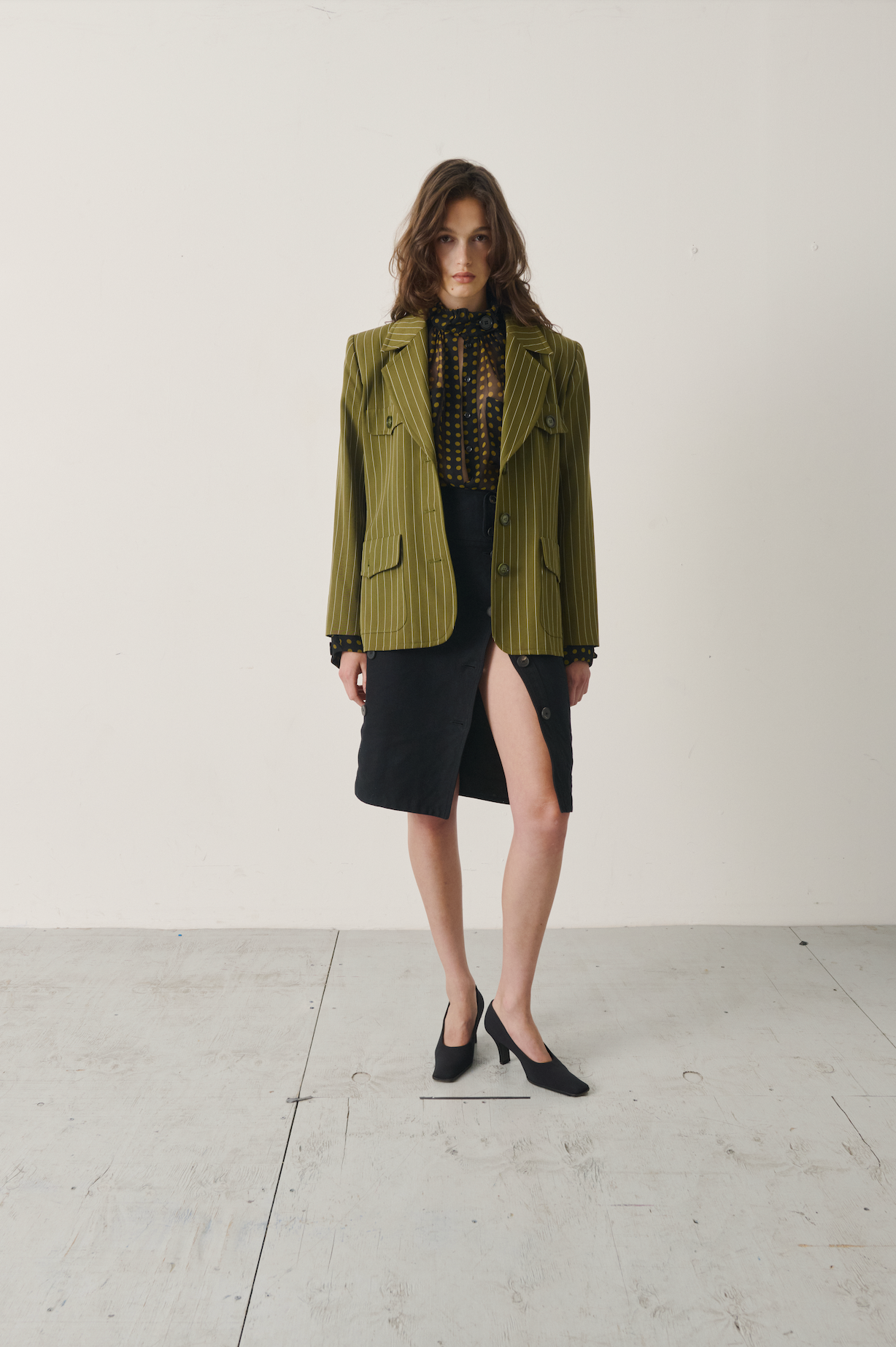 Vintage Yves Saint Laurent Safari Pinstripe Blazer